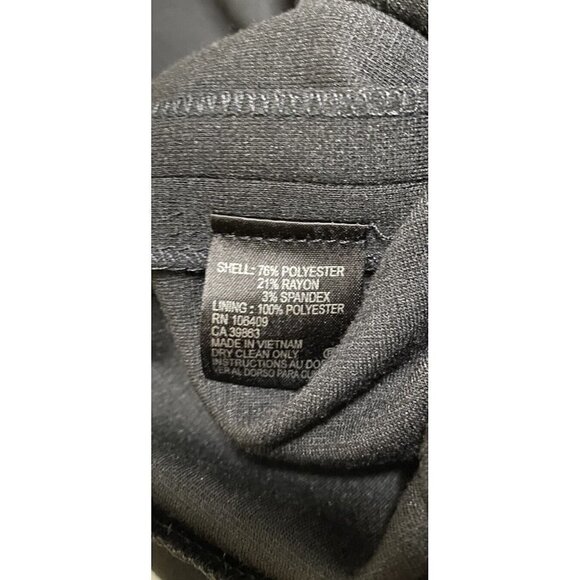 Tahari Women's Black V Neck Short Sleeve Zippered Sheath Dress Size 4 - Picture 6 of 6